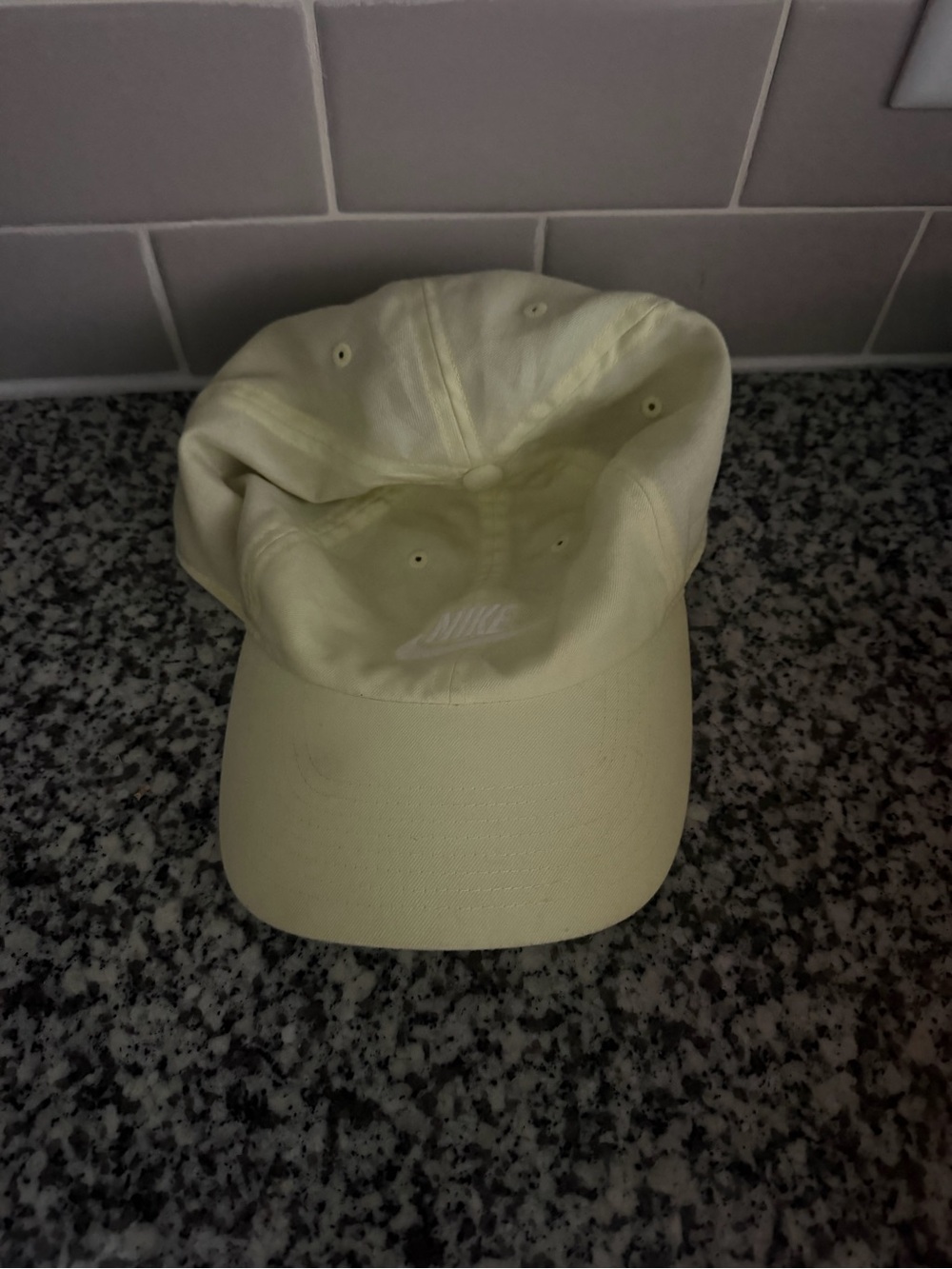 Nike unisex Light Yellow Baseball Cap with Embroidered Logo